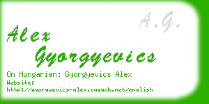 alex gyorgyevics business card